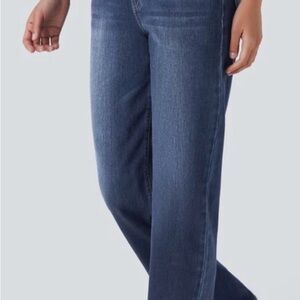 HALARA Women's Straight Leg Jeans - Dark Blue